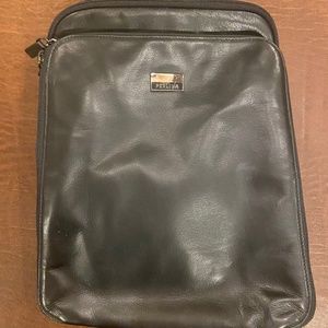 Perlina Black Leather Backpack